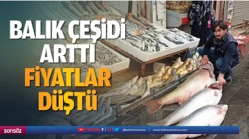 Balık &ccedil;eşidi arttı, fiyatlar d&uuml;şt&uuml;
