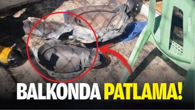 Balkonda patlama!