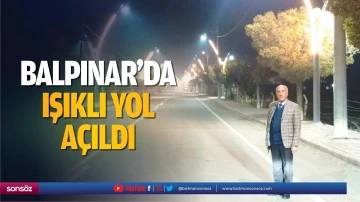 Balpınar&rsquo;da ışıklı yol a&ccedil;ıldı