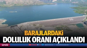 Barajlardaki doluluk oranı a&ccedil;ıklandı