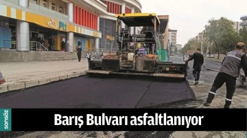 BARIŞ BULVARI ASFALTLANIYOR