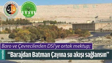 BARO VE &Ccedil;EVRECİLERDEN DSİ&rsquo;YE ORTAK MEKTUP