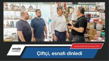 &Ccedil;ift&ccedil;i esnafı dinledi