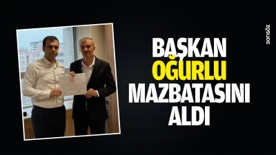 Başkan Oğurlu, mazbatasını aldı