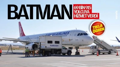 Batman, 69 bin 915 yolcuya hizmet verdi