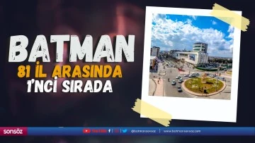 Batman 81 il arasında 1&rsquo;nci sırada