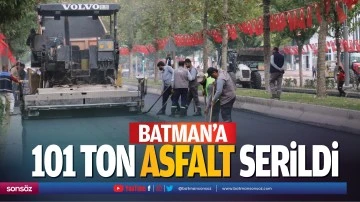 Batman’a 101 ton asfalt serildi