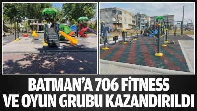 Batman&rsquo;a 706 fitness ve oyun grubu kazandırıldı