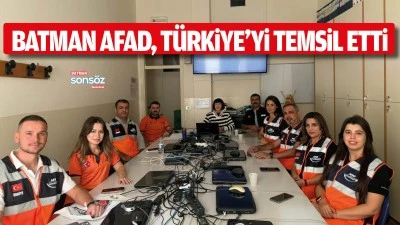 Batman AFAD, T&uuml;rkiye&rsquo;yi temsil etti