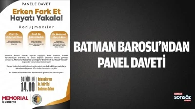Batman Barosu&rsquo;ndan panel daveti