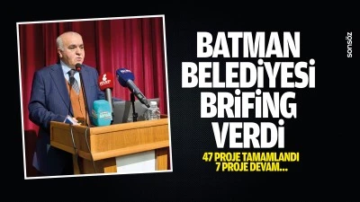 Batman Belediyesi brifing verdi: 47 proje tamamlandı, 7 proje devam&hellip;
