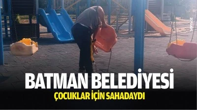 Batman Belediyesi, &ccedil;ocuklar i&ccedil;in sahadaydı