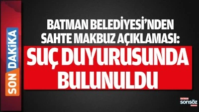 Batman Belediyesi&rsquo;nden sahte makbuz a&ccedil;ıklaması