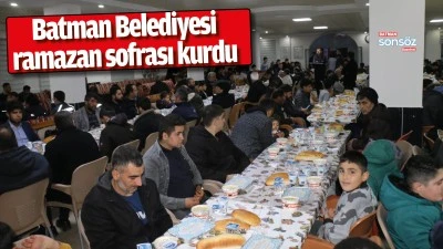 Batman Belediyesi, ramazan sofrası kurdu