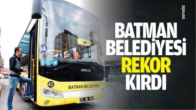 Batman Belediyesi rekor kırdı