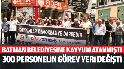Batman Belediyesinde 300 personelin g&ouml;rev yeri değişti
