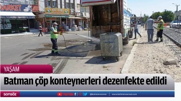 Batman &ccedil;&ouml;p konteynerleri dezenfekte edildi