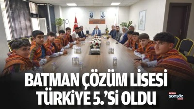 Batman &Ccedil;&ouml;z&uuml;m Lisesi T&uuml;rkiye 5.&rsquo;si oldu