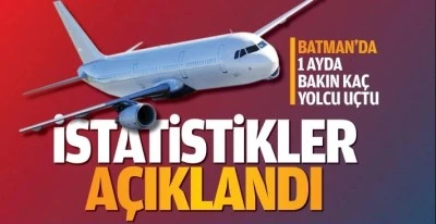 Batman&rsquo;da 1 ayda bakın ka&ccedil; yolcu u&ccedil;tu