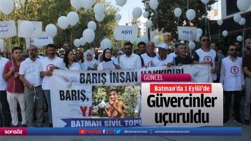 Batman&rsquo;da 1 Eyl&uuml;l&rsquo;de g&uuml;vercinler u&ccedil;uruldu