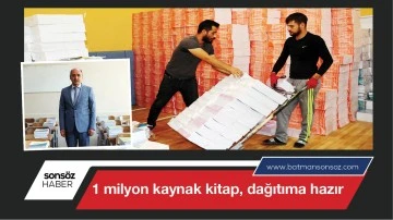 Batman'da 1 milyon kaynak kitap, dağıtıma hazır