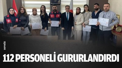 Batman'da 112 personeli gururlandırdı