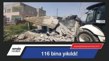 Batman&rsquo;da 116 bina yıkıldı!