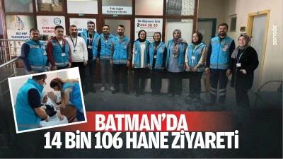 Batman&rsquo;da 14 bin 106 hane ziyareti