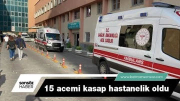 Batman&rsquo;da 15 acemi kasap hastanelik oldu