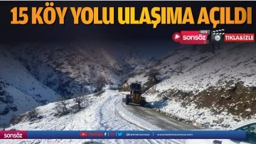 Batman&rsquo;da 15 k&ouml;y yolu ulaşıma a&ccedil;ıldı