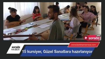 Batman'da 15 kursiyer, G&uuml;zel Sanatlara hazırlanıyor