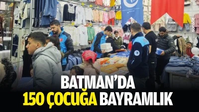 Batman&rsquo;da 150 &ccedil;ocuğa bayramlık