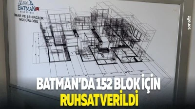 Batman&rsquo;da 152 blok i&ccedil;in ruhsat verildi