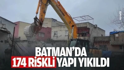 Batman&rsquo;da 174 riskli yapı yıkıldı