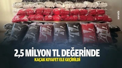 Batman&rsquo;da 2,5 milyon TL değerinde ka&ccedil;ak kıyafet ele ge&ccedil;irildi