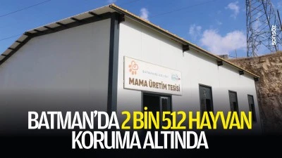 Batman&rsquo;da 2 bin 512 hayvan, koruma altında