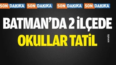Batman&rsquo;da 2 il&ccedil;ede okullar tatil