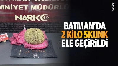 Batman&rsquo;da 2 kilo skunk ele ge&ccedil;irildi