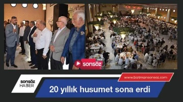 Batman'da 20 yıllık husumet sona erdi