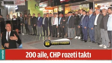 BATMAN'DA 200 AİLE, CHP ROZETİ TAKTI