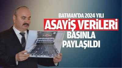 Batman&rsquo;da 2024 yılı asayiş verileri basınla paylaşıldı