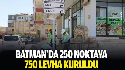 Batman&rsquo;da 250 noktaya 750 levha kuruldu