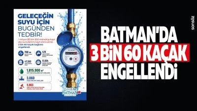 Batman&rsquo;da 3 bin 60 ka&ccedil;ak engellendi