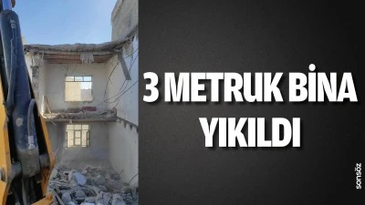 Batman&rsquo;da 3 metruk bina daha yıkıldı