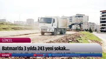 Batman&rsquo;da 3 yılda 243 yeni sokak...