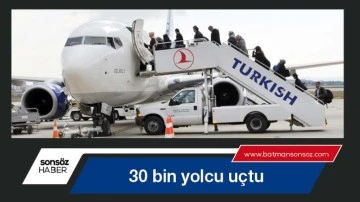 Batman'da 30 bin yolcu u&ccedil;tu