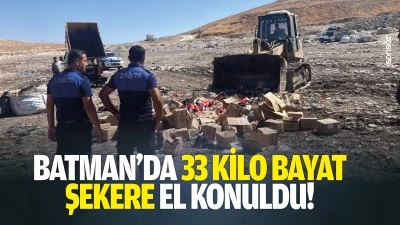 Batman&rsquo;da 33 kilo bayat şekere el konuldu!