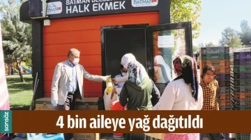 BATMAN'DA 4 BİN AİLEYE YAĞ DAĞITILDI