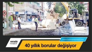 Batman&rsquo;da 40 yıllık borular değişiyor