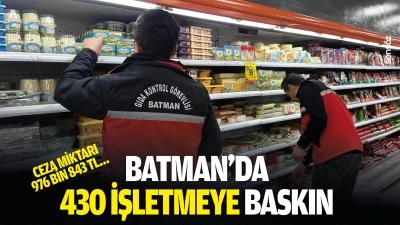 Batman&rsquo;da 430 işletmeye baskın: Ceza miktarı 976 bin 843 TL&hellip;